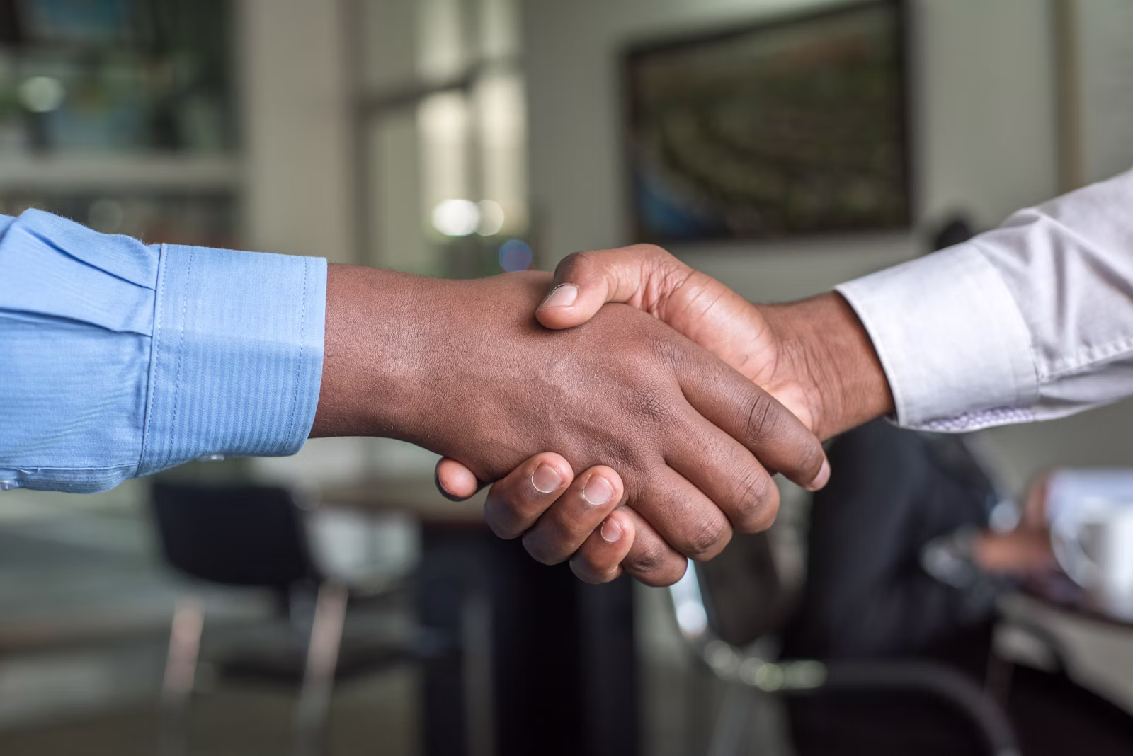 Handshake in business meeting